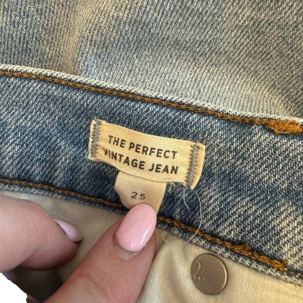 Madewell - The Perfect Vintage Straight Leg Jean Worn - In Edition Sz 25 - Picture 9 of 10